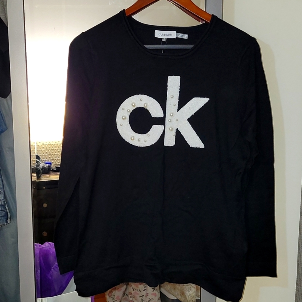 Calvin Klein black long sleeve top